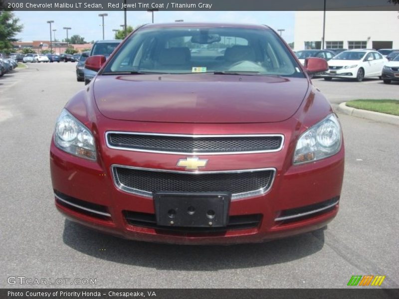 Red Jewel Tint Coat / Titanium Gray 2008 Chevrolet Malibu LT Sedan