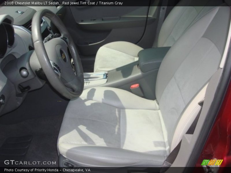 Red Jewel Tint Coat / Titanium Gray 2008 Chevrolet Malibu LT Sedan