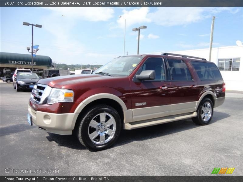Dark Copper Metallic / Charcoal Black/Camel 2007 Ford Expedition EL Eddie Bauer 4x4