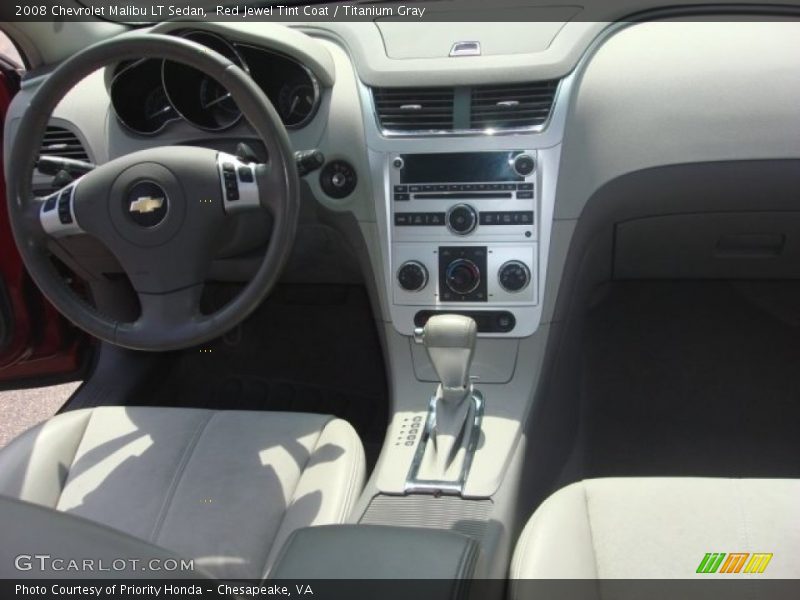 Red Jewel Tint Coat / Titanium Gray 2008 Chevrolet Malibu LT Sedan