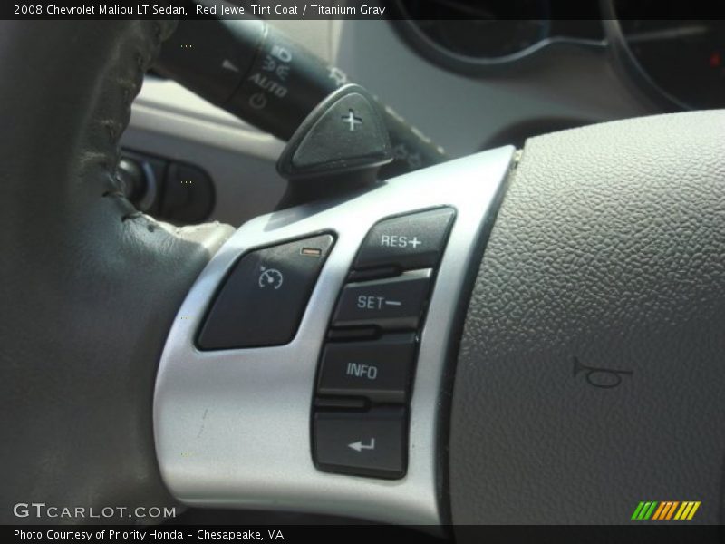 Red Jewel Tint Coat / Titanium Gray 2008 Chevrolet Malibu LT Sedan