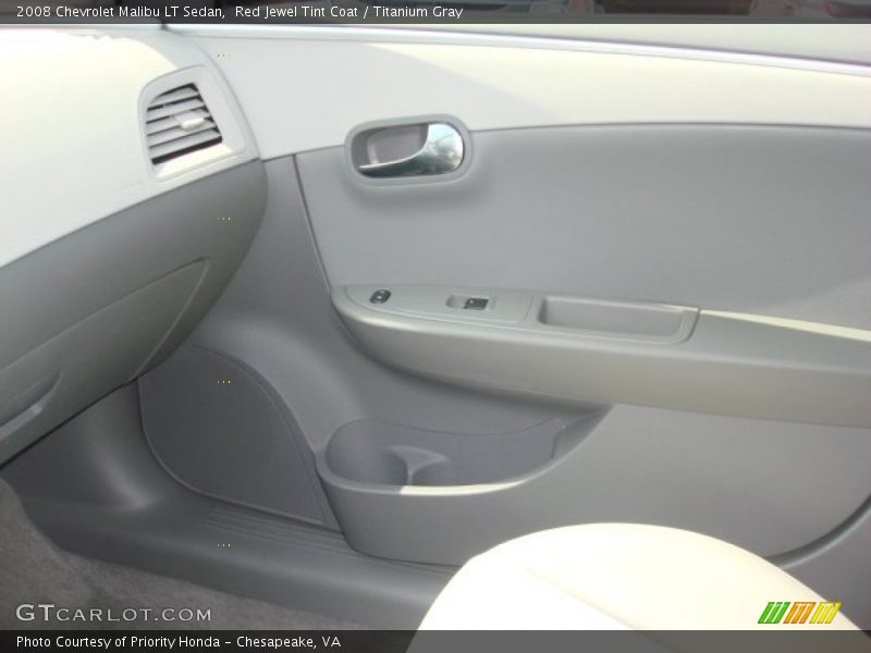 Red Jewel Tint Coat / Titanium Gray 2008 Chevrolet Malibu LT Sedan