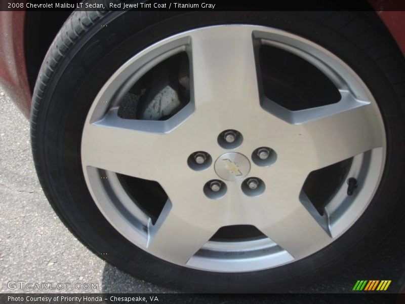 Red Jewel Tint Coat / Titanium Gray 2008 Chevrolet Malibu LT Sedan