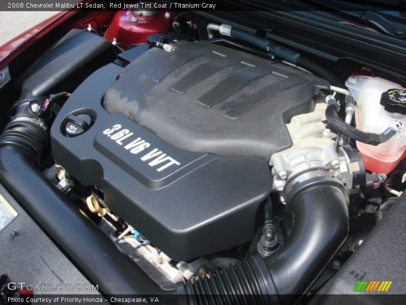 Red Jewel Tint Coat / Titanium Gray 2008 Chevrolet Malibu LT Sedan