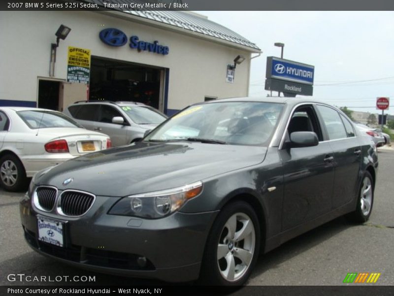 Titanium Grey Metallic / Black 2007 BMW 5 Series 525i Sedan