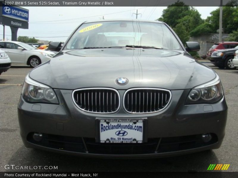 Titanium Grey Metallic / Black 2007 BMW 5 Series 525i Sedan