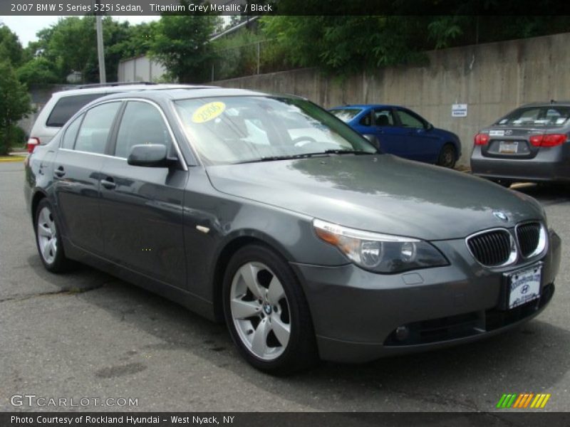 Titanium Grey Metallic / Black 2007 BMW 5 Series 525i Sedan