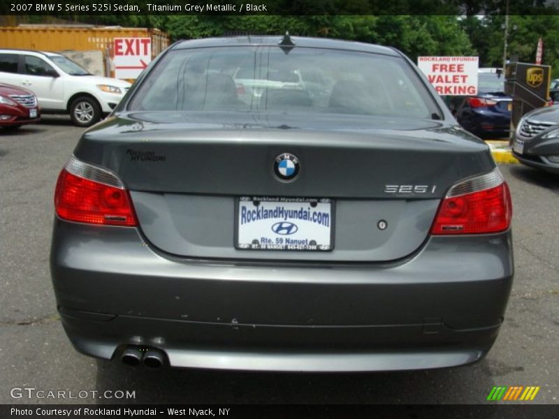 Titanium Grey Metallic / Black 2007 BMW 5 Series 525i Sedan
