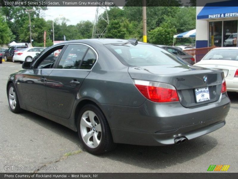 Titanium Grey Metallic / Black 2007 BMW 5 Series 525i Sedan
