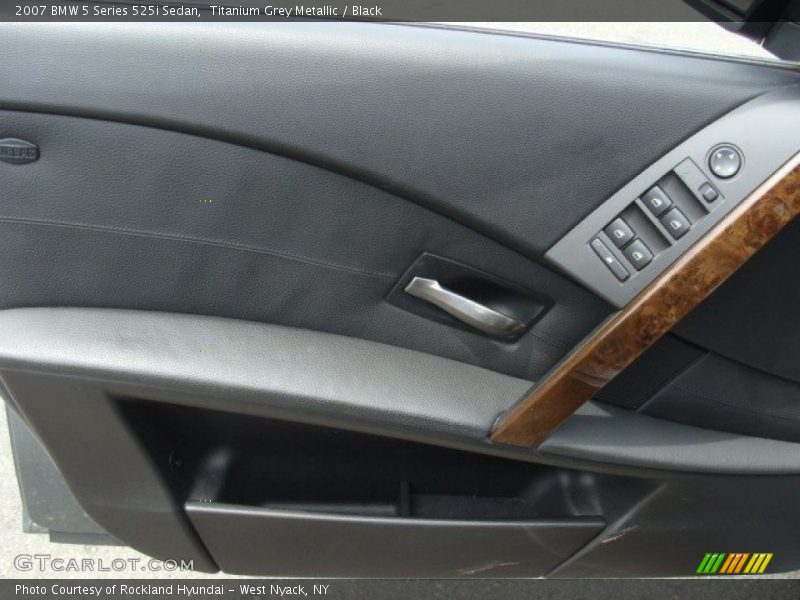Titanium Grey Metallic / Black 2007 BMW 5 Series 525i Sedan