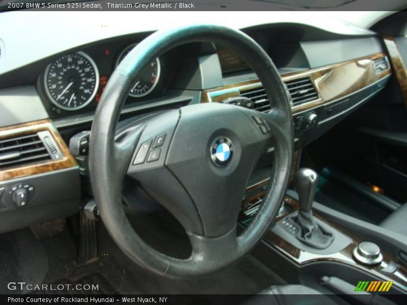 Titanium Grey Metallic / Black 2007 BMW 5 Series 525i Sedan