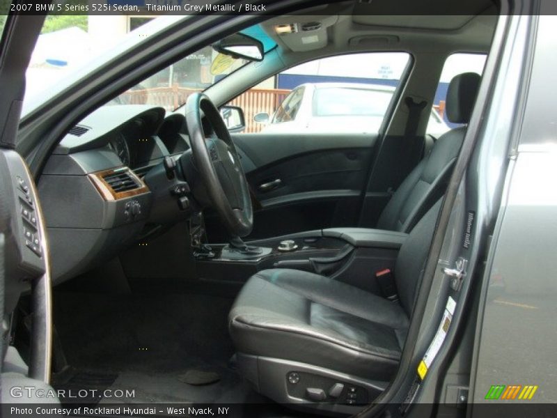Titanium Grey Metallic / Black 2007 BMW 5 Series 525i Sedan