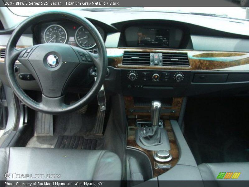 Titanium Grey Metallic / Black 2007 BMW 5 Series 525i Sedan
