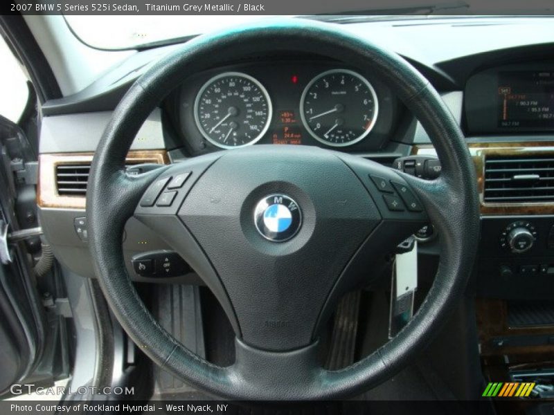 Titanium Grey Metallic / Black 2007 BMW 5 Series 525i Sedan