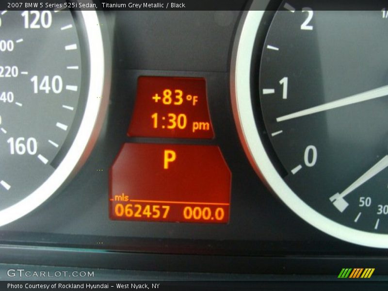 Titanium Grey Metallic / Black 2007 BMW 5 Series 525i Sedan