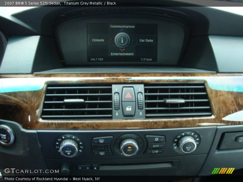 Titanium Grey Metallic / Black 2007 BMW 5 Series 525i Sedan