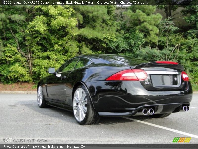 Ultimate Black Metallic / Warm Charcoal/Warm Charcoal/Cranberry 2011 Jaguar XK XKR175 Coupe