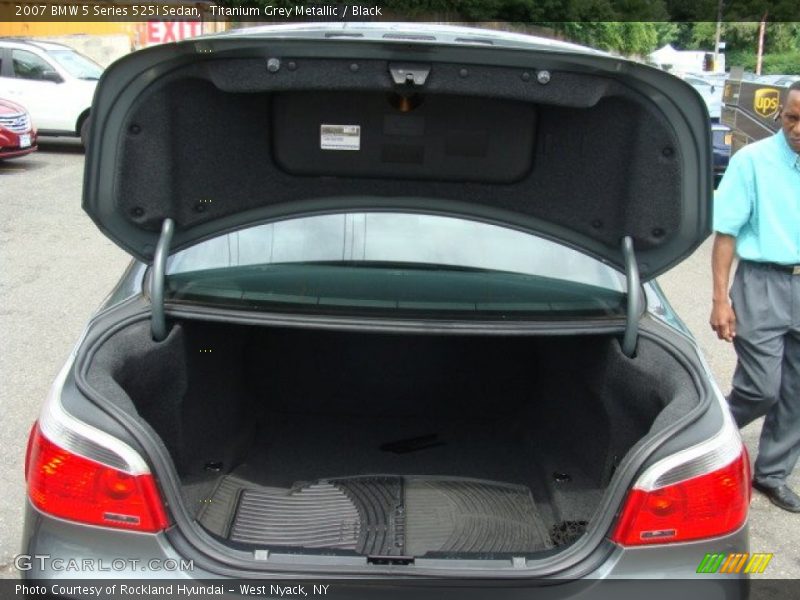 Titanium Grey Metallic / Black 2007 BMW 5 Series 525i Sedan