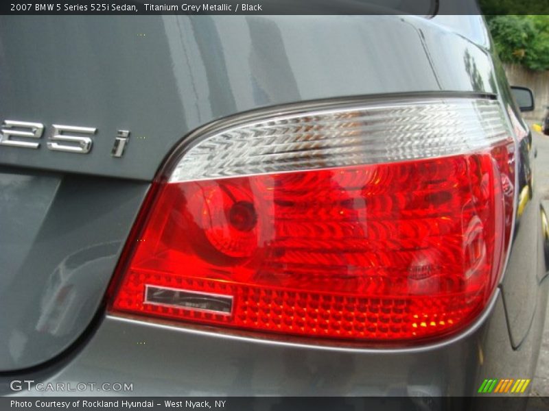 Titanium Grey Metallic / Black 2007 BMW 5 Series 525i Sedan