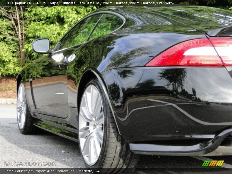 Ultimate Black Metallic / Warm Charcoal/Warm Charcoal/Cranberry 2011 Jaguar XK XKR175 Coupe