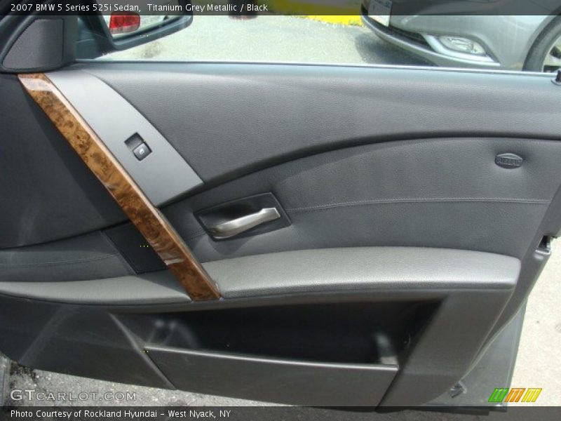 Titanium Grey Metallic / Black 2007 BMW 5 Series 525i Sedan