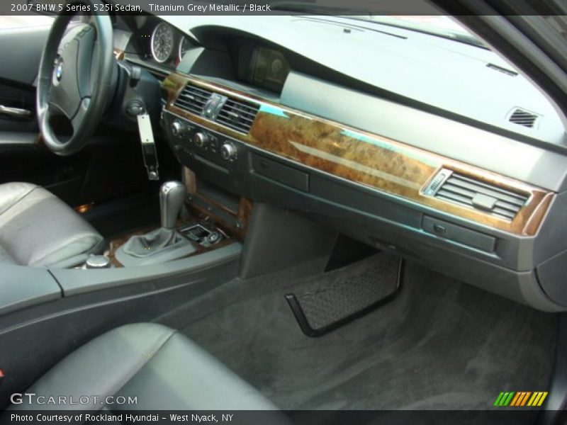 Titanium Grey Metallic / Black 2007 BMW 5 Series 525i Sedan
