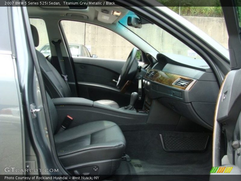 Titanium Grey Metallic / Black 2007 BMW 5 Series 525i Sedan