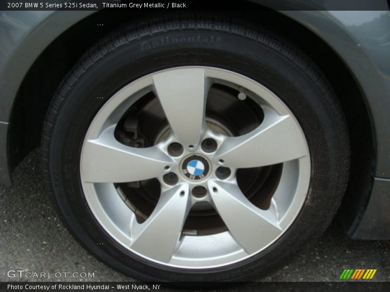 Titanium Grey Metallic / Black 2007 BMW 5 Series 525i Sedan