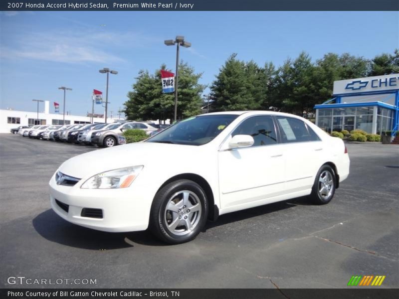 Premium White Pearl / Ivory 2007 Honda Accord Hybrid Sedan