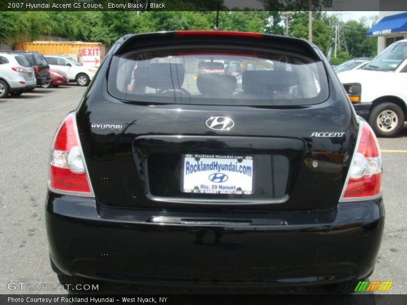 Ebony Black / Black 2007 Hyundai Accent GS Coupe