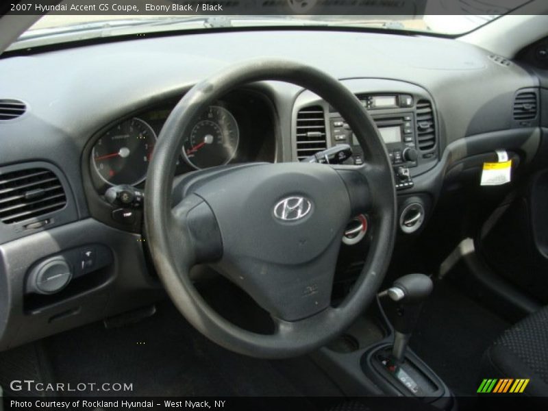 Ebony Black / Black 2007 Hyundai Accent GS Coupe