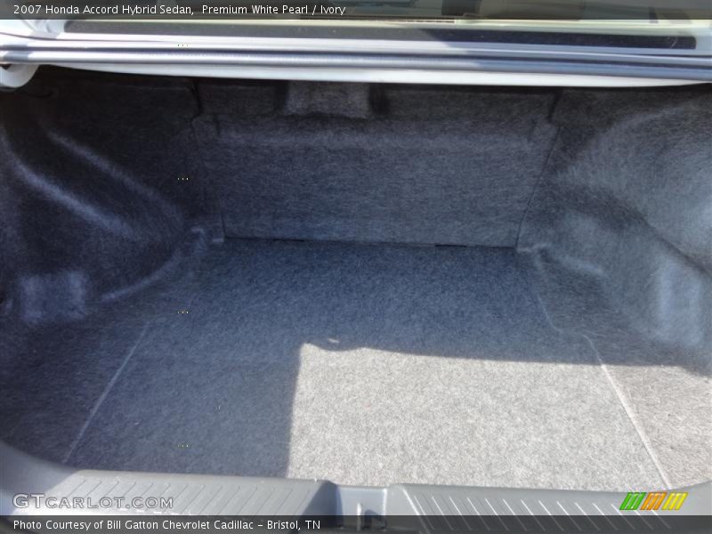  2007 Accord Hybrid Sedan Trunk