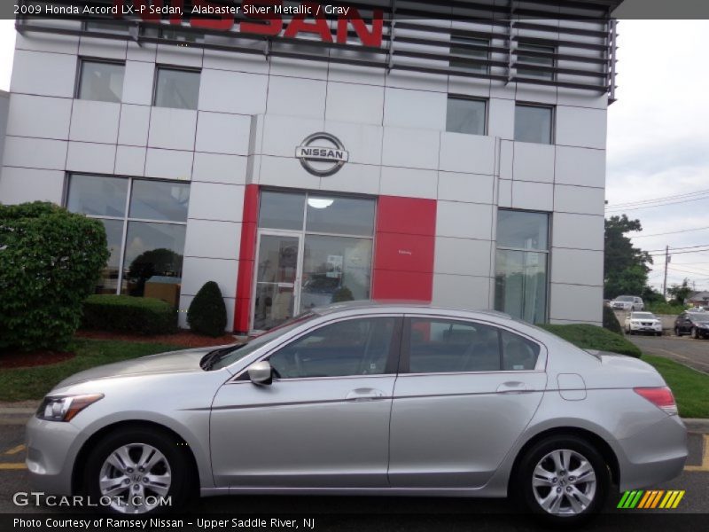 Alabaster Silver Metallic / Gray 2009 Honda Accord LX-P Sedan