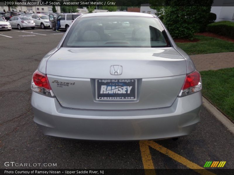 Alabaster Silver Metallic / Gray 2009 Honda Accord LX-P Sedan