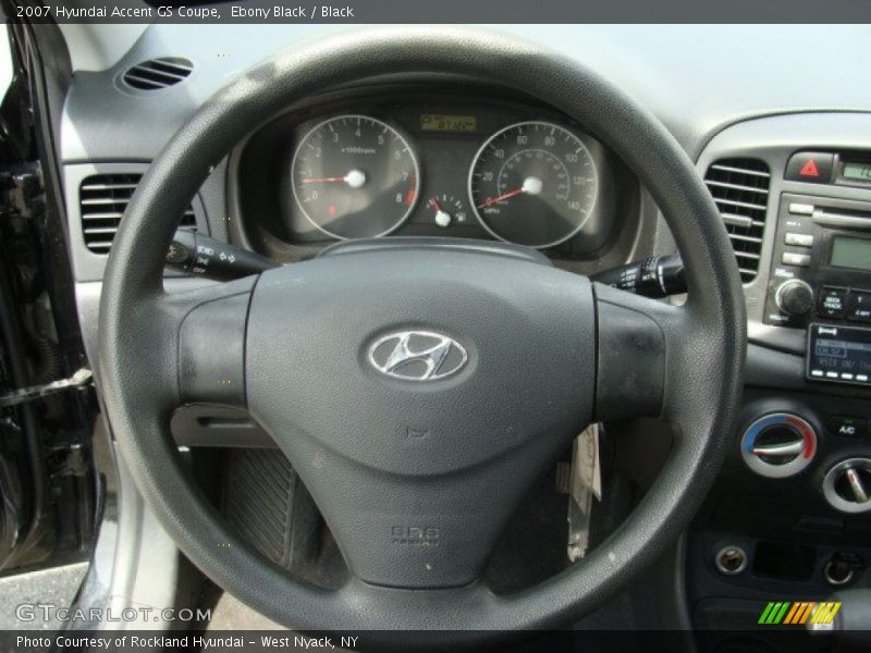 Ebony Black / Black 2007 Hyundai Accent GS Coupe