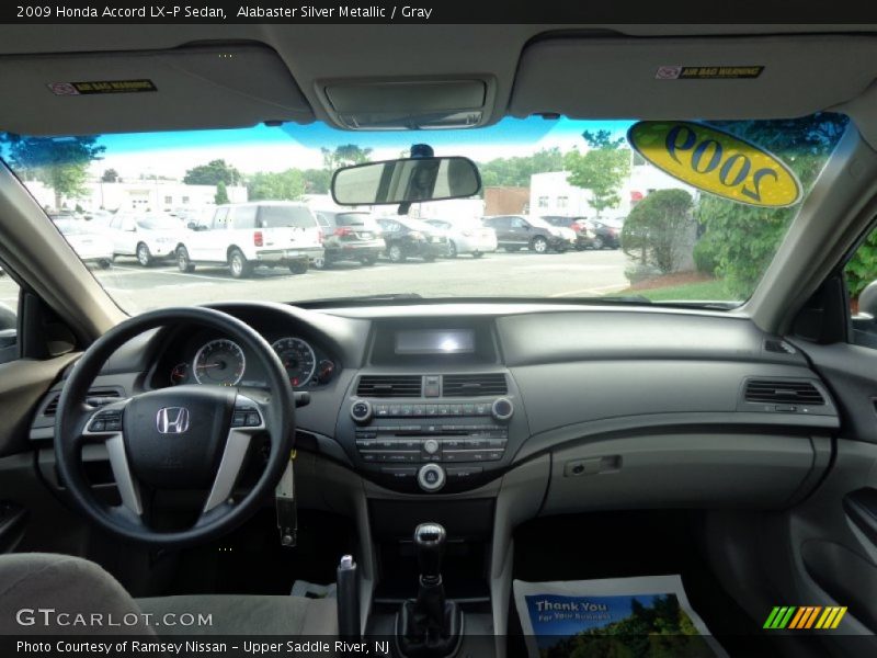 Alabaster Silver Metallic / Gray 2009 Honda Accord LX-P Sedan