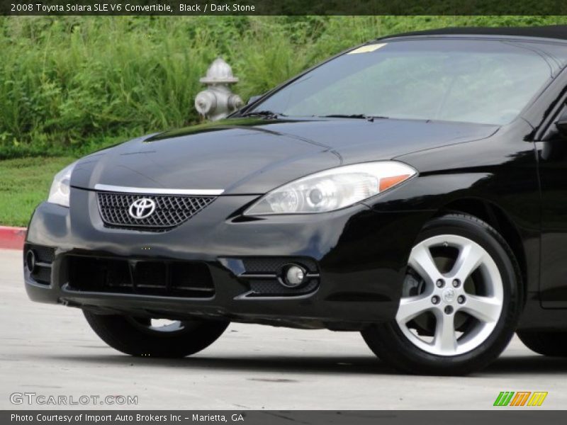 Black / Dark Stone 2008 Toyota Solara SLE V6 Convertible