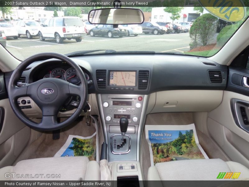 Diamond Gray Metallic / Warm Ivory Tweed 2007 Subaru Outback 2.5i Wagon