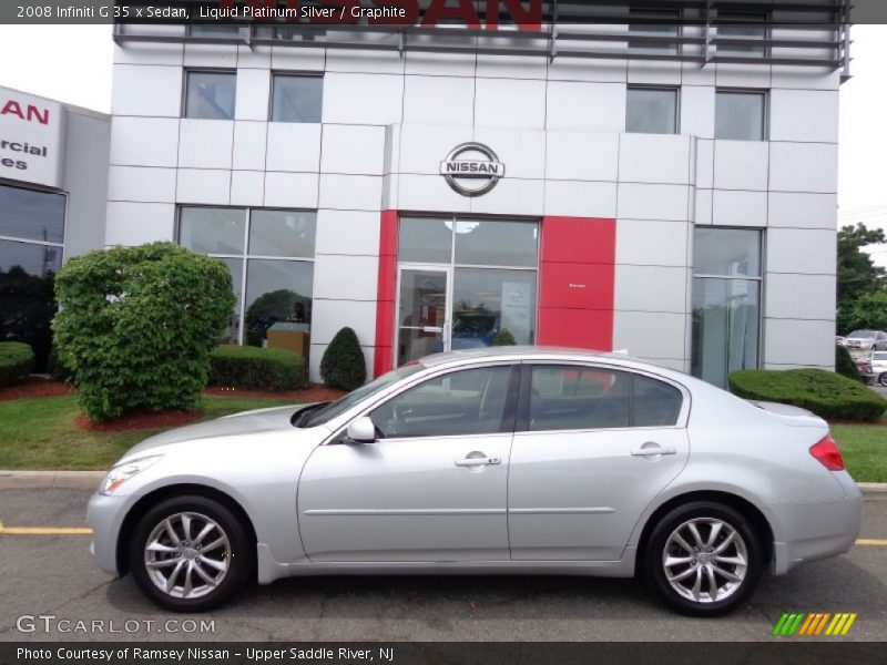 Liquid Platinum Silver / Graphite 2008 Infiniti G 35 x Sedan