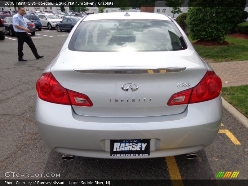 Liquid Platinum Silver / Graphite 2008 Infiniti G 35 x Sedan