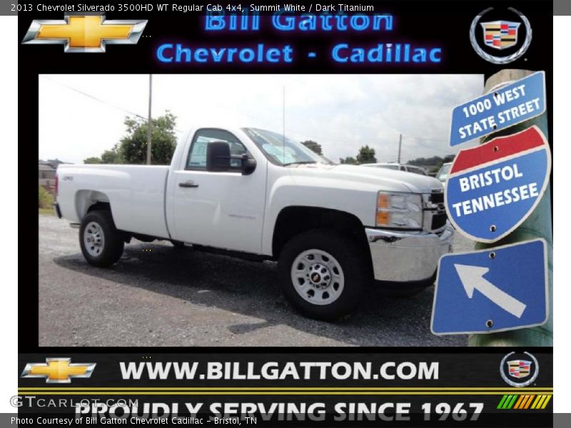 Summit White / Dark Titanium 2013 Chevrolet Silverado 3500HD WT Regular Cab 4x4