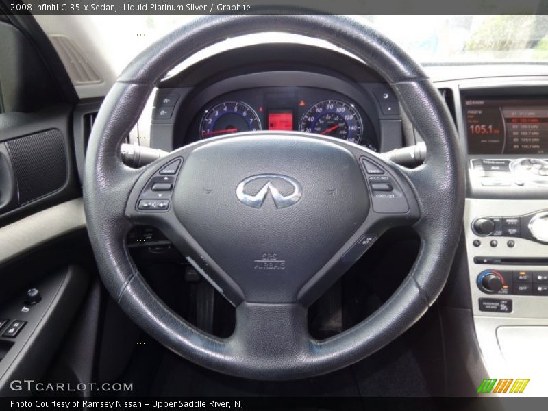 Liquid Platinum Silver / Graphite 2008 Infiniti G 35 x Sedan