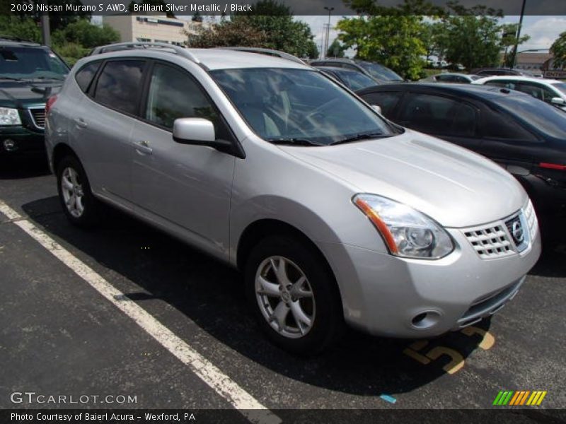 Brilliant Silver Metallic / Black 2009 Nissan Murano S AWD