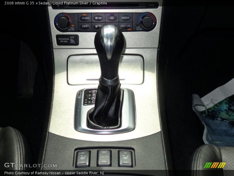 Liquid Platinum Silver / Graphite 2008 Infiniti G 35 x Sedan
