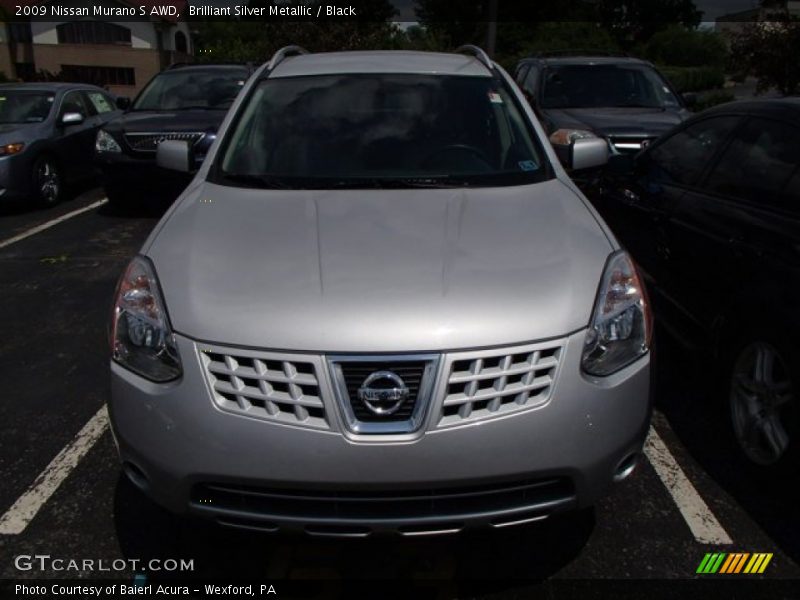 Brilliant Silver Metallic / Black 2009 Nissan Murano S AWD