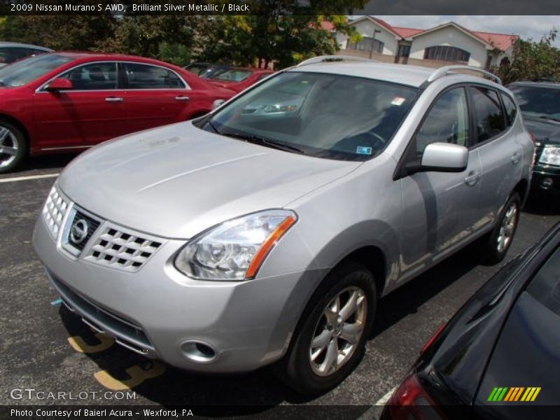 Brilliant Silver Metallic / Black 2009 Nissan Murano S AWD