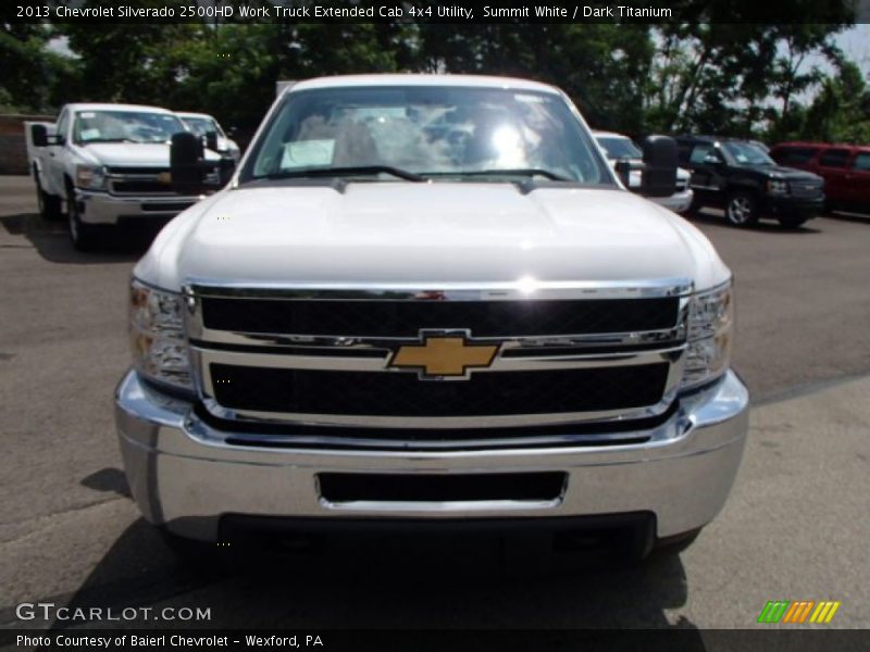 Summit White / Dark Titanium 2013 Chevrolet Silverado 2500HD Work Truck Extended Cab 4x4 Utility