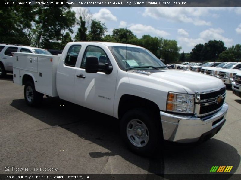 Summit White / Dark Titanium 2013 Chevrolet Silverado 2500HD Work Truck Extended Cab 4x4 Utility