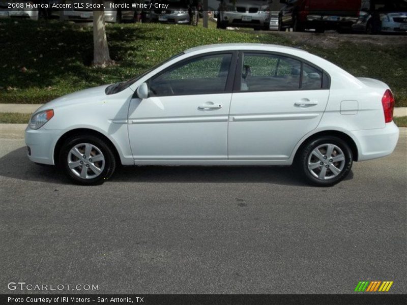 Nordic White / Gray 2008 Hyundai Accent GLS Sedan