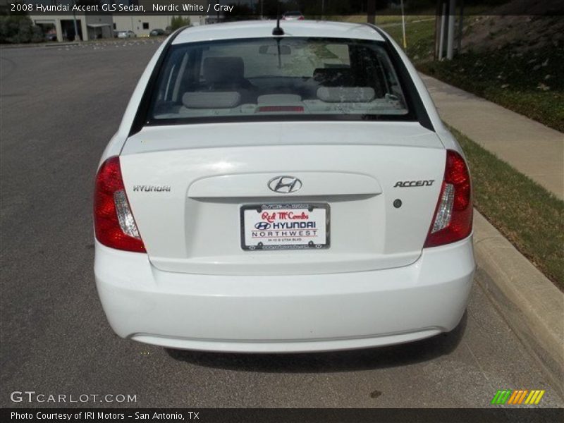 Nordic White / Gray 2008 Hyundai Accent GLS Sedan